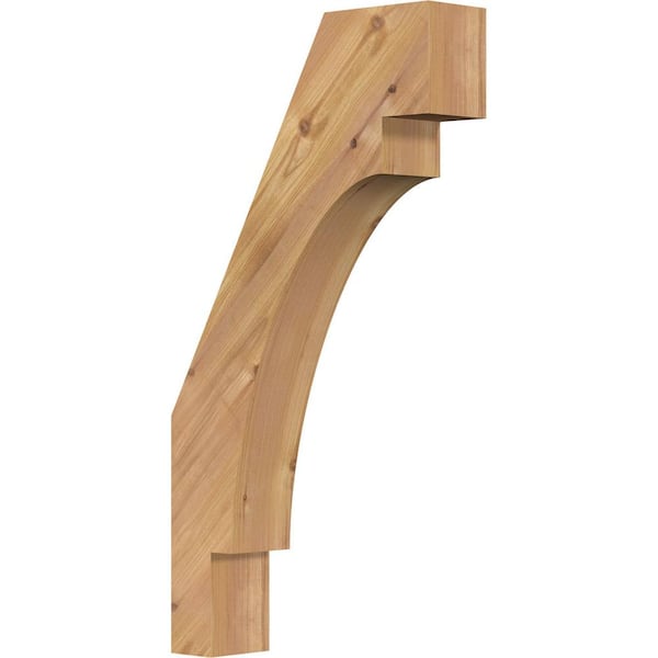 Ekena Millwork 3 1/2"W x 14"D x 26"H Merced Smooth Knee Brace, Western Red Cedar