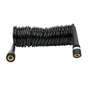 30 ft. Coil Hose, PU, Inside Braided with Quick Connect Couplers
