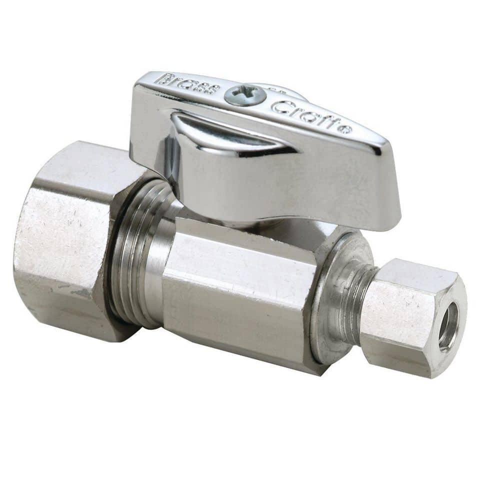 1/2 in. Nominal Compression Inlet x 1/4 in. Compression Brass Outlet 1/4-Turn Straight Valve price history on PriceWatchPro