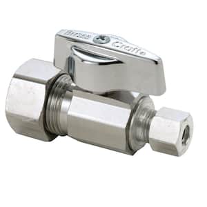 1/2 in. Nominal Compression Inlet x 1/4 in. Compression Brass Outlet 1/4-Turn Straight Valve
