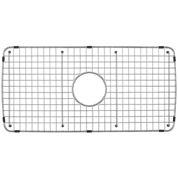 SERENE VALLEY 27.52 in. x 13.5 in. Center Drain Heavy-Duty Stainless-Steel Sink Grid