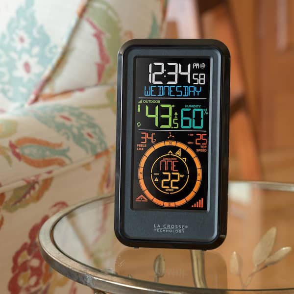 1pc, Weather Station Wireless Indoor Outdoor Thermometer, Color Display  Weather Thermometer, Digital Temperature Gauge With Barometer, Calendar,  USB C