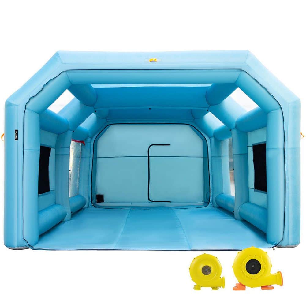 VEVOR Portable Inflatable Paint Booth 23 ft. x 13 ft. x 8 ft. Inflatable Spray Booth Motorcycle Garage with Air Filter System