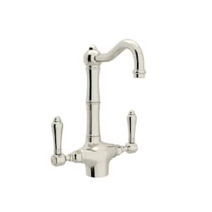 Acqui Double Handle Bar Faucet in Polished Nickel