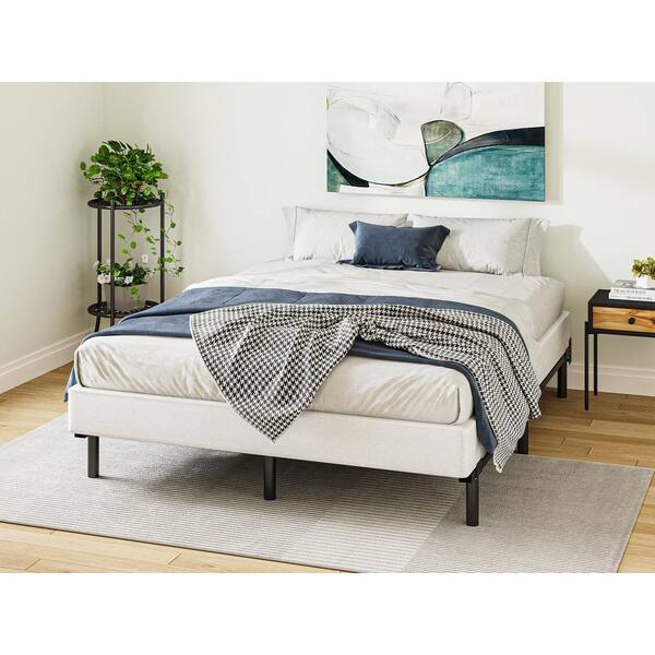 5 in. H King Size Box Spring with Metal Structure Mattress Foundation with Frabric Cover Heavy Duty THD SBS05 5 The Home Depot