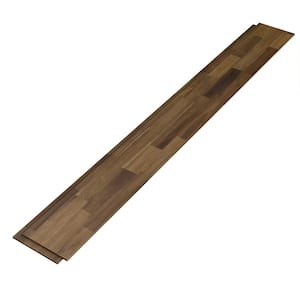 48 in. L x 6 in. W x 0.4 in. T, Solid Acacia Shiplap Wall Boards, Brown, (5 per Package - 8.75 sq. ft. Coverage)