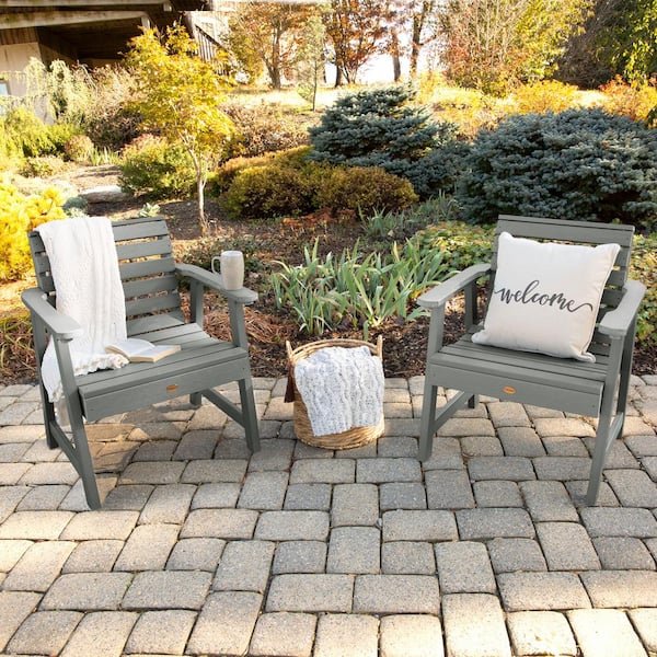 Highwood Weatherly Coastal Teak Plastic Outdoor Lounge Chair (2-Pack)