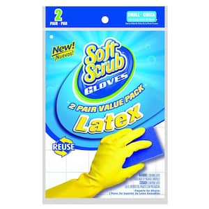 Premium Latex Cleaning Gloves, Small (2-Pair)