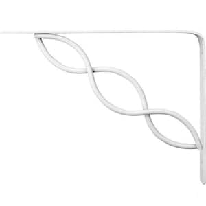 8 in. x 6 in. White Scroll Decorative Shelf Bracket