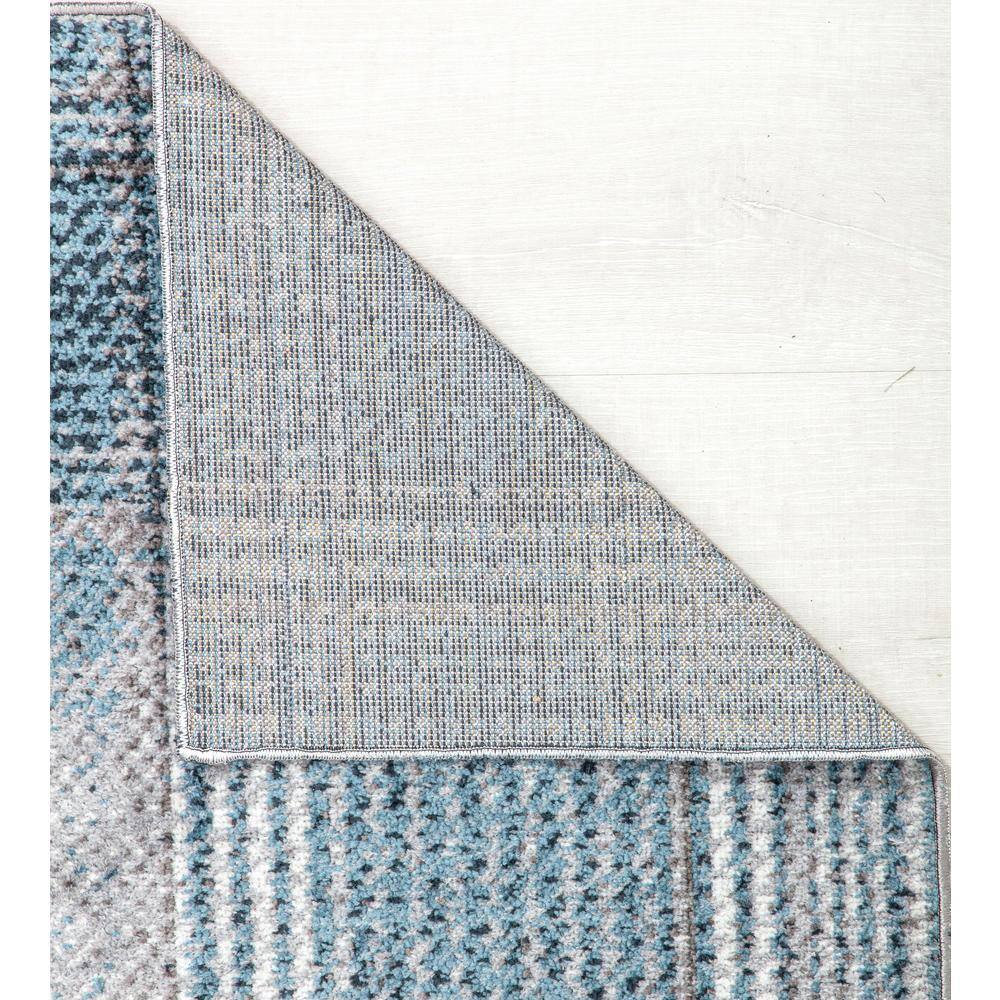 Baltic Rapids Blue Plaid Synthetic Area Rug, 8' x 10'