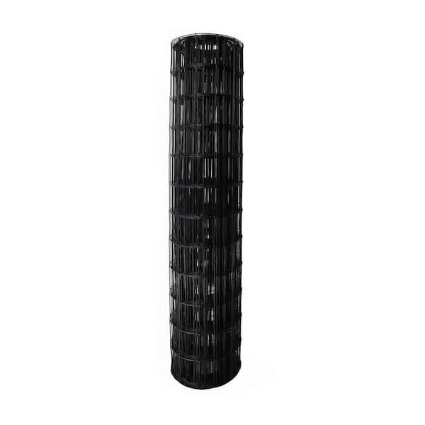 Angel Sar 36 in. x 50 ft. 16-Gauge Black PVC Poultry Netting, Coated Welded Wire Fence for Yard Vegetable Plant Protection