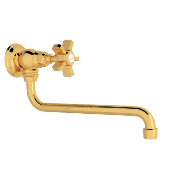 Wall Mount Pot Filler in Italian Brass