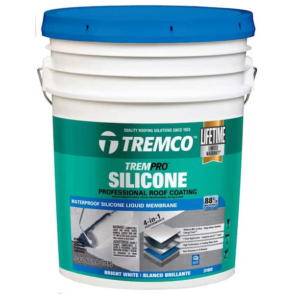 Tremco 5 Gal. Lifetime Limited Warranty TremPro Silicone Reflective Roof Coating
