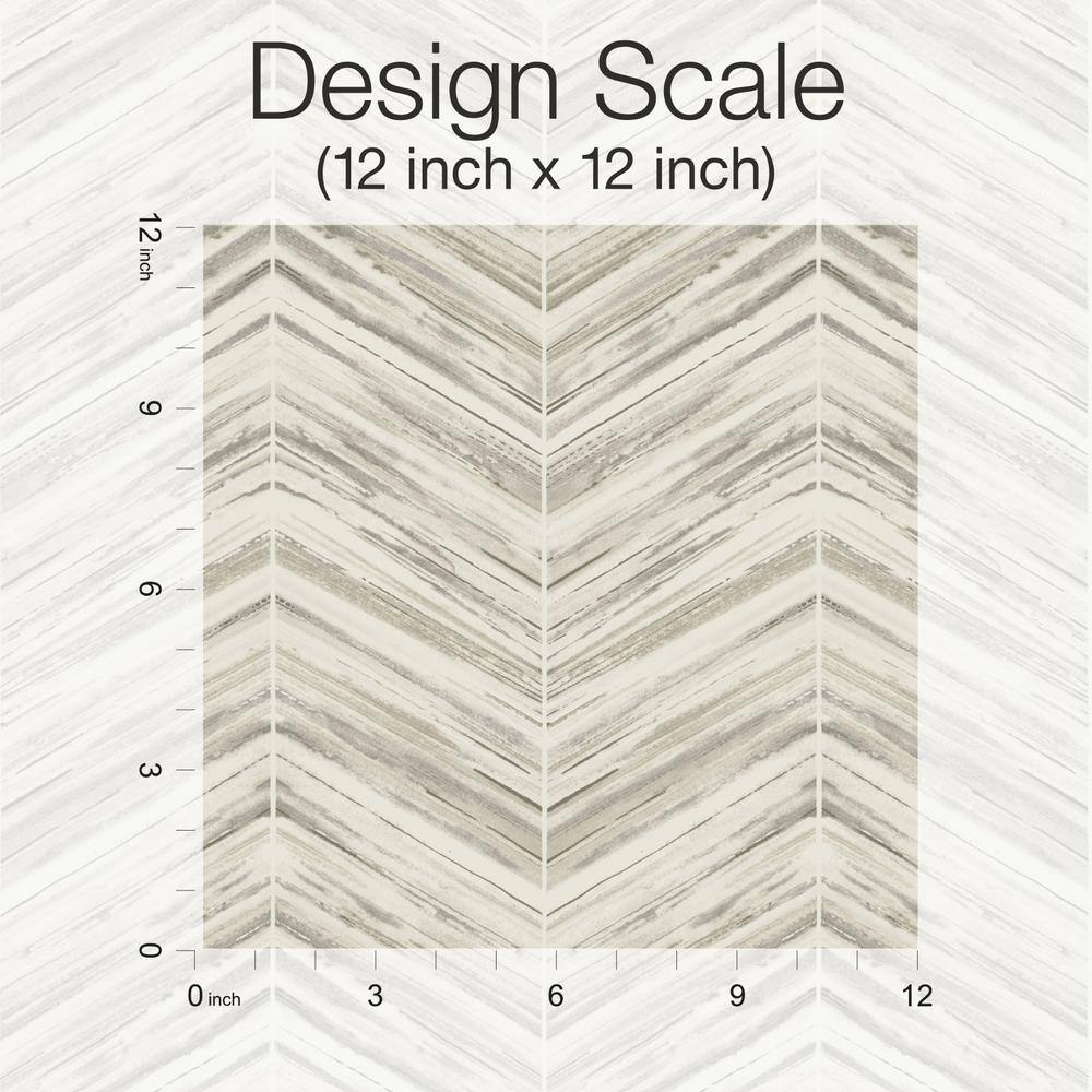 Cream Chevron Pre-pasted Washable Wallpaper Roll