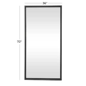 72 in. x 36 in. Rectangle Framed Black Wall Mirror