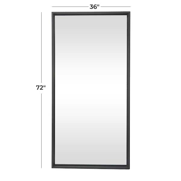 72 in. x 36 in. Rectangle Framed Black Wall Mirror