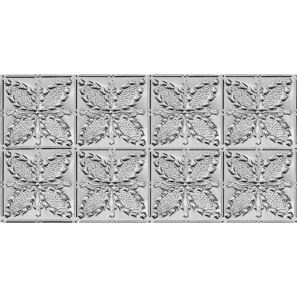 Shanko 2 ft. x 4 ft. Glue Up or Nail Up Tin Ceiling Tile in Bare Steel (24 sq. ft./case)