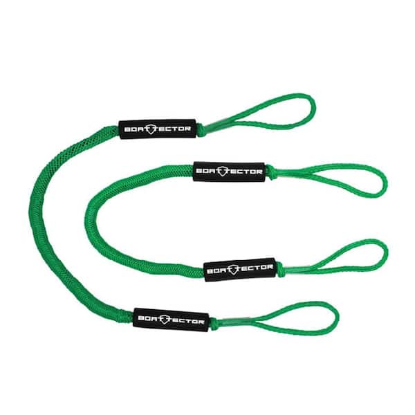 Extreme Max EXBDL5-GREEN BoatTector Bungee Dock Lines 