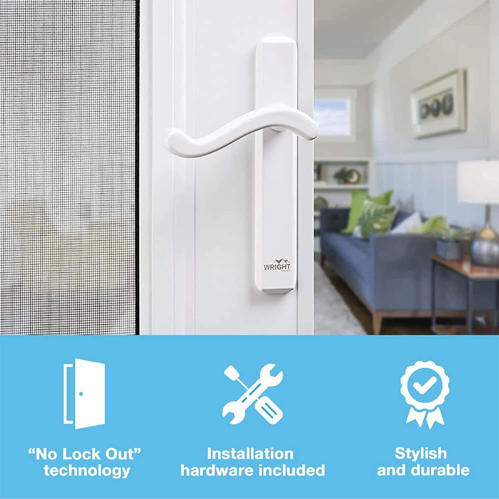 Wright Products Bayfield Surface Lever Mount Latch for Screen and Storm Doors, White