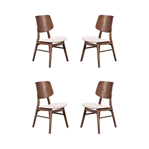 NEW CLASSIC HOME FURNISHINGS New Classic Furniture Oscar Walnut Wood Dining Side Chair (Set of 4)