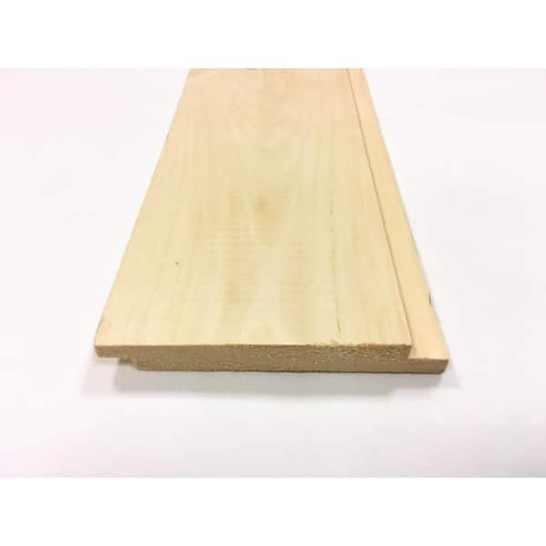 Unbranded 1 in. x 6 in. x 8 ft. Premium Nickel Gap Pattern Whitewood Board