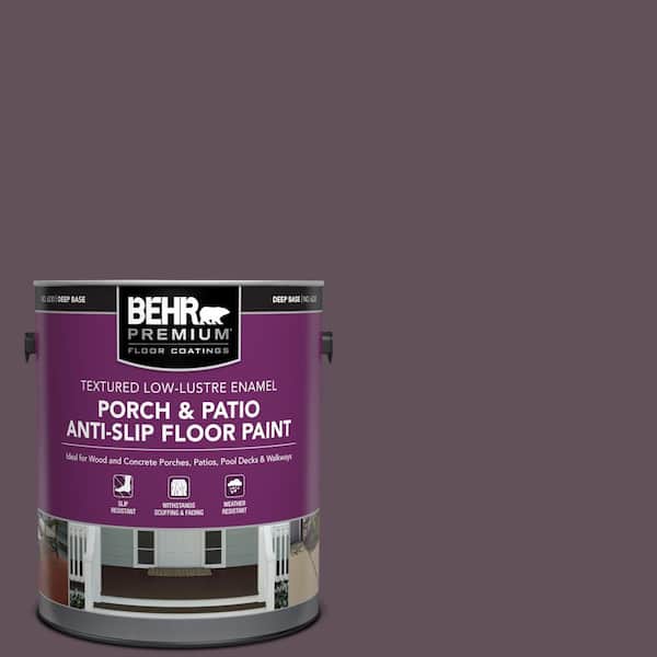 BEHR PREMIUM 1 gal. #S100-7 Medieval Wine Textured Low-Lustre Enamel Interior/Exterior Porch and Patio Anti-Slip Floor Paint