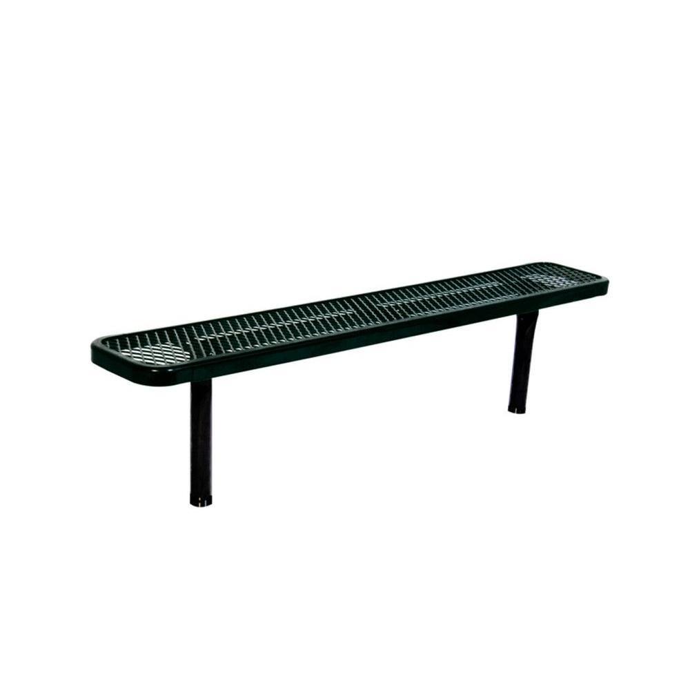 6 ft. Diamond Black Commercial Park Bench without Back Surface Mount price history on PriceWatchPro
