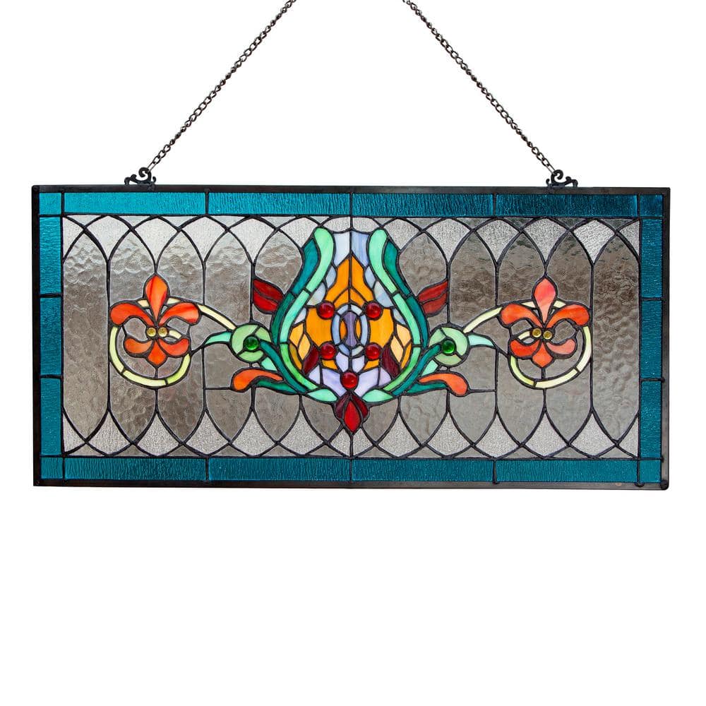 Amazon.com: Stained Glass Panel - The Peacock's Garden Stained Glass Window  Hangings - Window Treatments : Home & Kitchen