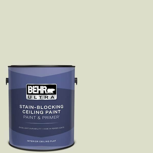 BEHR ULTRA 1 gal. #PPU10-15 Desert Springs Ceiling Flat Interior Paint & Primer