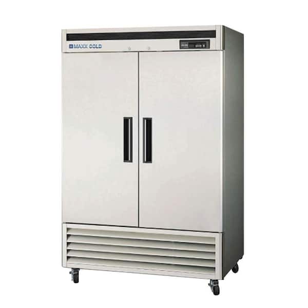 Maxx Cold 49 cu. ft. Double Door Commercial Reach in Refrigerator with Stainless Interior and Exterior