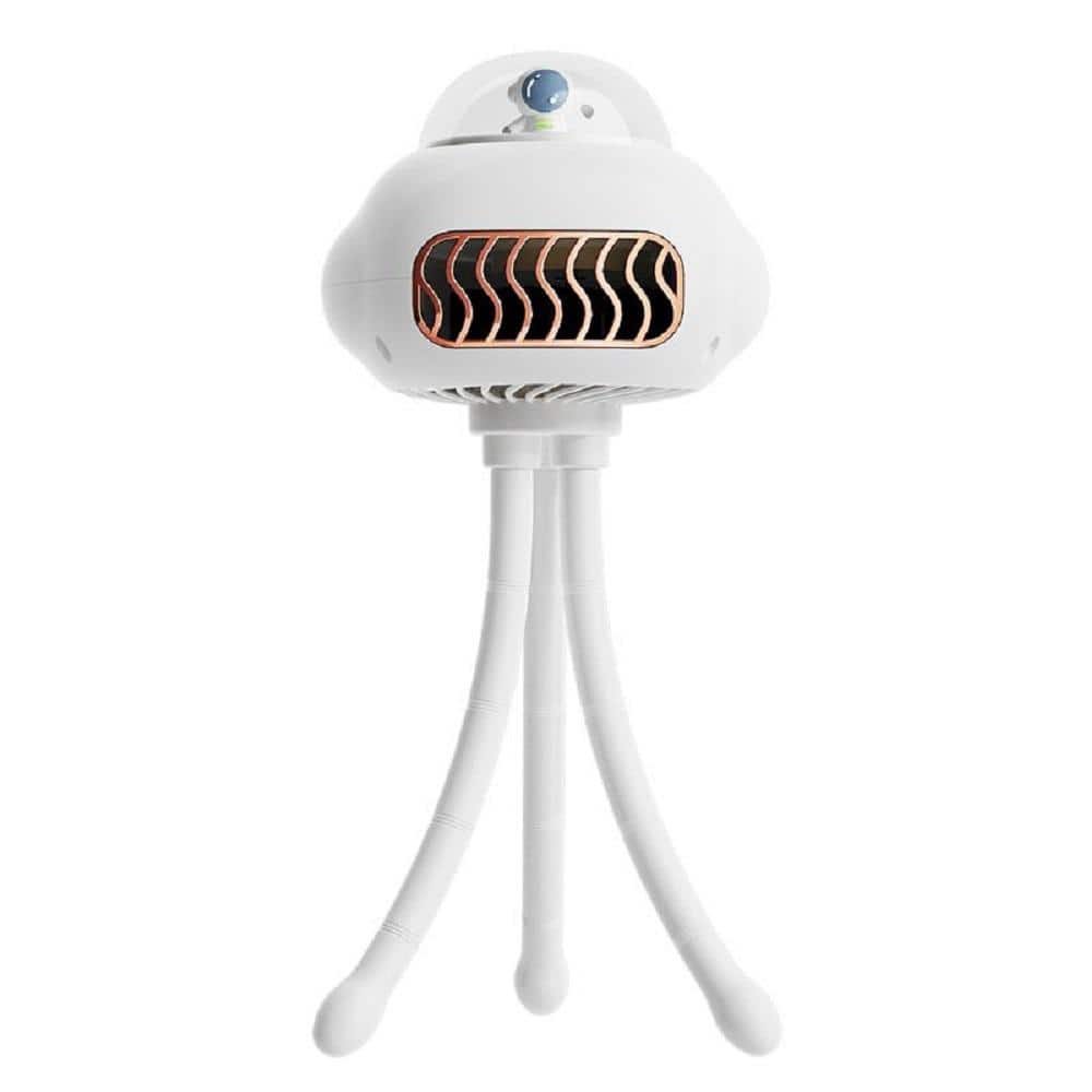 Mini Portable Handheld Leaves Micro-USB Powered 4 in. 3 fan speeds Desk Fan