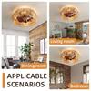 Lasaideal 19 in. Black Caged Ceiling Fan with Light