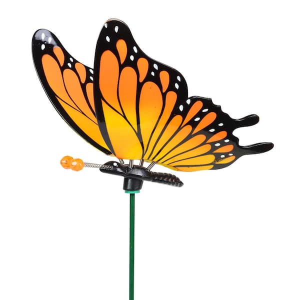WindyWings Ombre 2.46 ft. Orange Plastic Garden Stake
