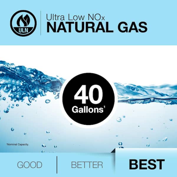 Performance Platinum 40 Gal. Tall 38,000 BTU Ultra Low NOx (ULN) Natural Gas Water Heater with 12-Year Warranty