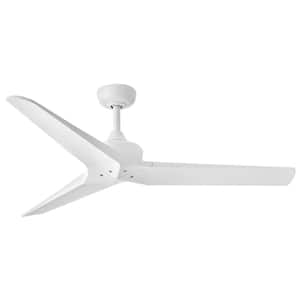 CHISEL 52.0 in. Indoor/Outdoor Matte White Ceiling Fan with Remote Control
