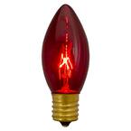 C9 Red Transparent Replacement Christmas Bulbs (4-Pack)