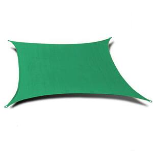 12 ft. Green Quadrilateral Sun Shade Sail Includes Hardware Set