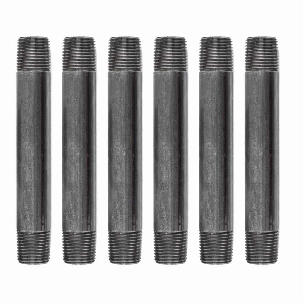 3/8 in. x 5-1/2 in. Black Steel Nipple (6-Pack) price history on PriceWatchPro