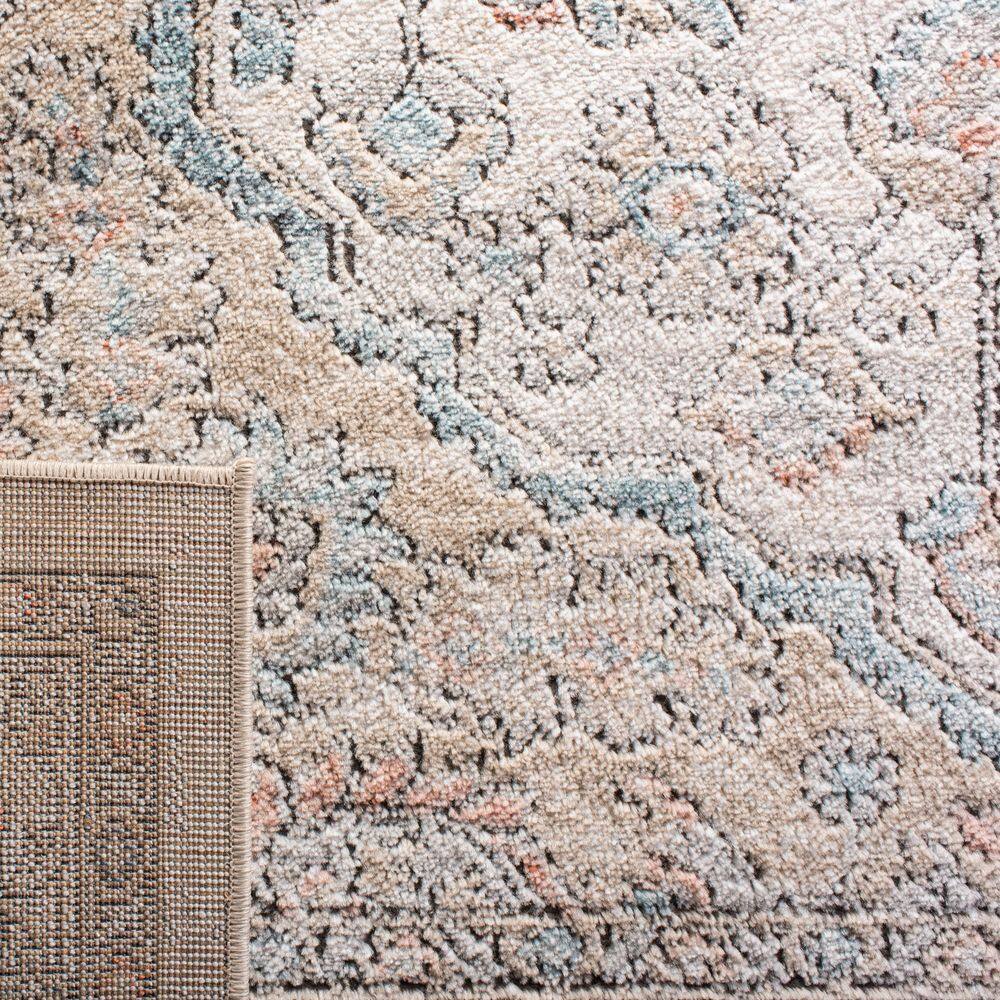 Martha Stewart Gray and Blue Synthetic Oriental Rug