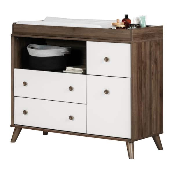 White wood hotsell changing table