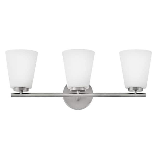 LARK - Bri 24.0 in. 3 Light Brushed Nickel Vanity Light