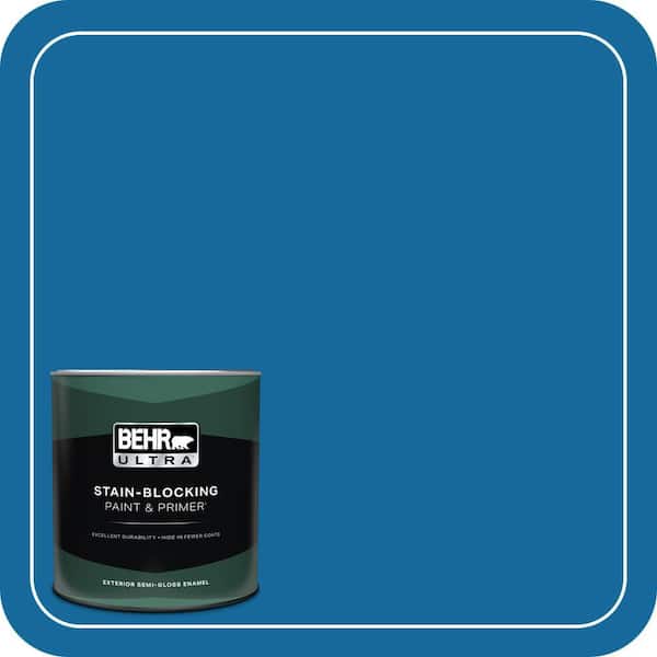 BEHR ULTRA 1 qt. #P500-7 Cosmic Cobalt Semi-Gloss Enamel Exterior Paint & Primer