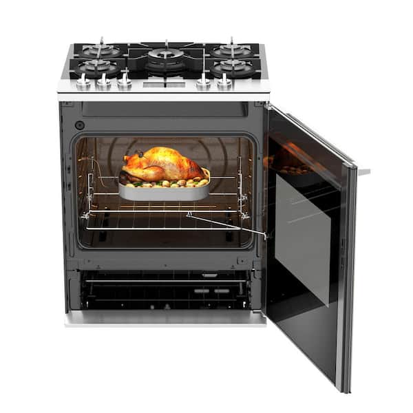 30 in. 5.1 cu. ft. Gas Range with Self-Cleaning Oven in Stainless Steel
