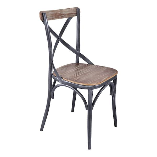 Armen Living Sloan Industrial Grey Dining Chair (Set of 2)