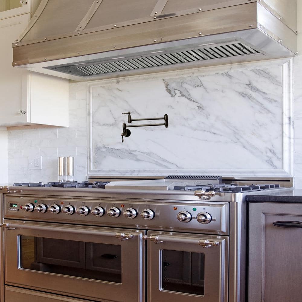 54" Stainless Steel Insert Range Hood with LED Lights and Charcoal Filter