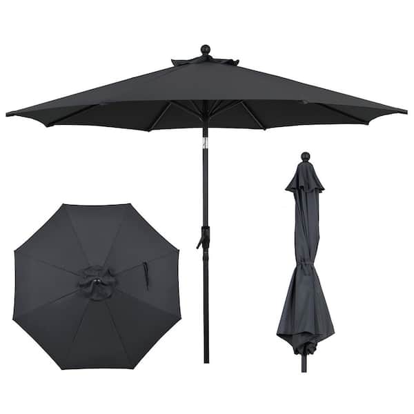 9 double vented patio umbrella 9FT with Auto Tilt Dyed fabric which is sun and water resistant SAFAVIEH Outdoor - Milan 9-Foot