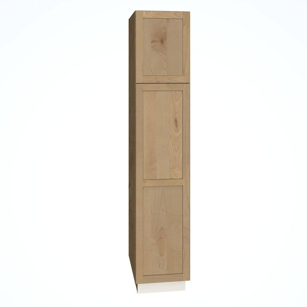 QuickShip Cottage 18 in. W x 24 in. D x 96 in. H Assembled Plywood Shaker Pantry Kitchen Cabinet in Canopy