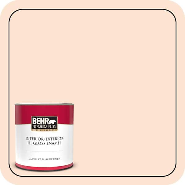 BEHR PREMIUM PLUS 1 qt. #280C-1 Champagne Ice Hi-Gloss Enamel Interior/Exterior Paint & Primer