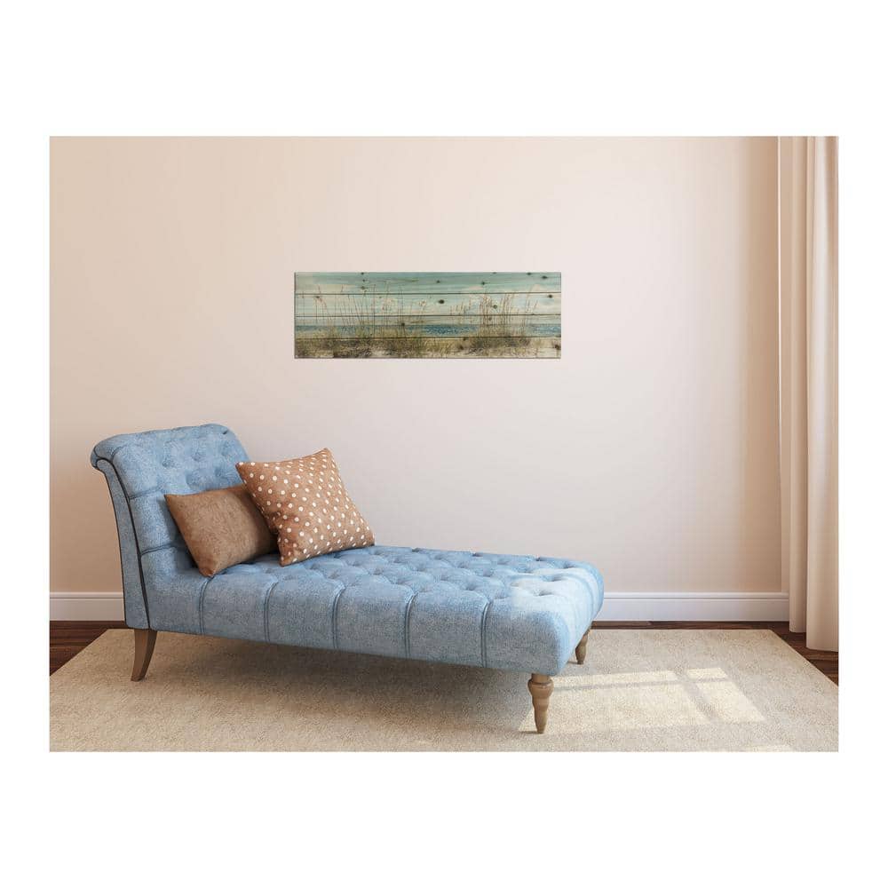 Beach Sand Dunes Coastal Print on Fir Wood Wall Art