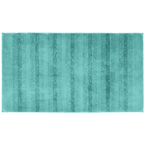 Garland Rug Essence Sea Foam 30 in. x 50 in. Washable Bathroom Accent Rug